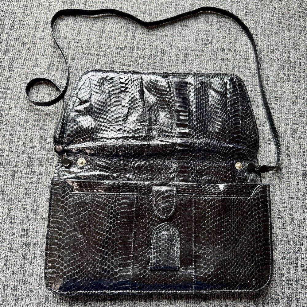 Vintage Python (?) Snakeskin Crossbody Or Clutch … - image 3